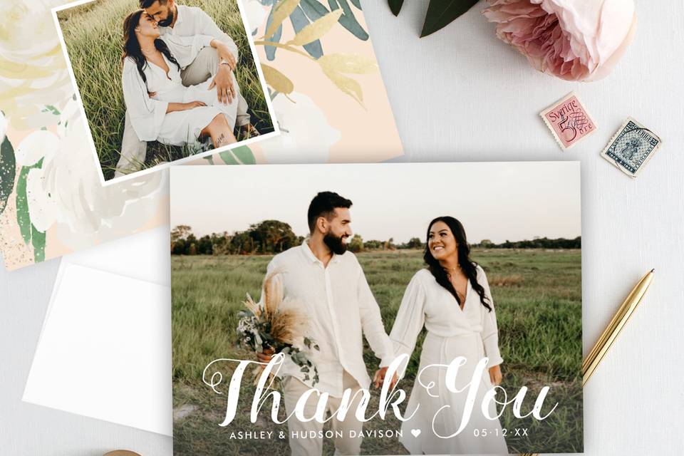 Wedding Thank you Photo Cards