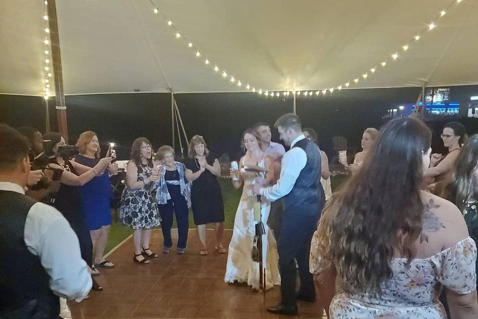 Enjoying the dance floor