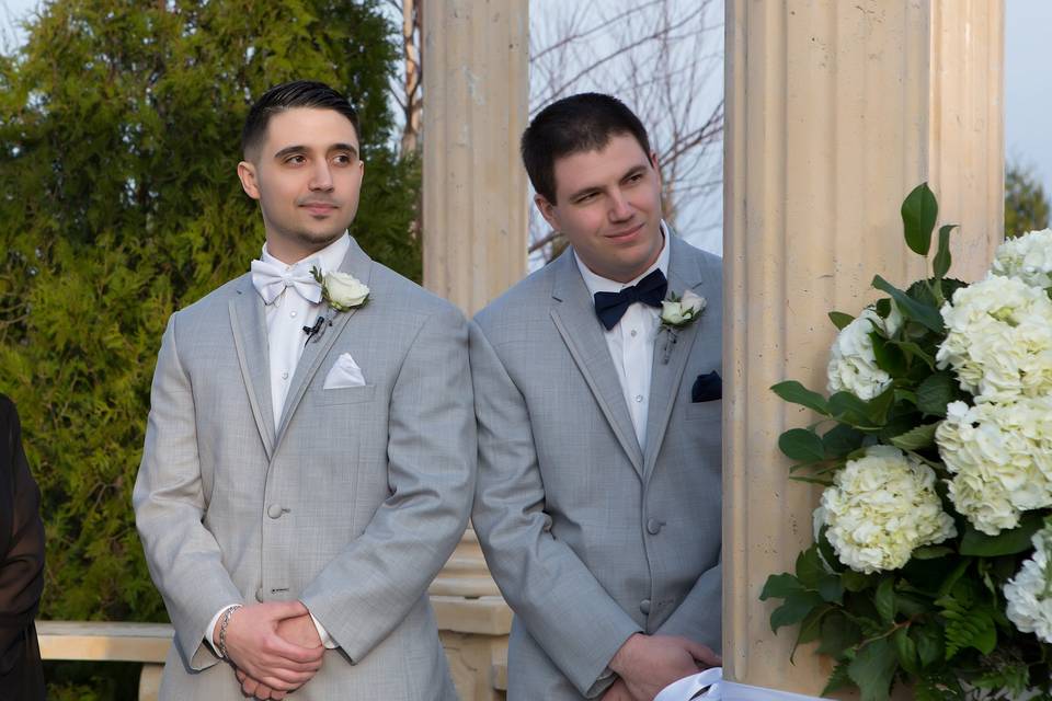 Waiting for his bride