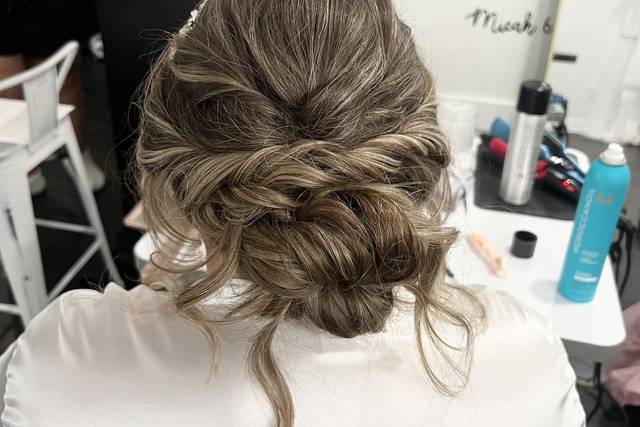 Bridal, low updo