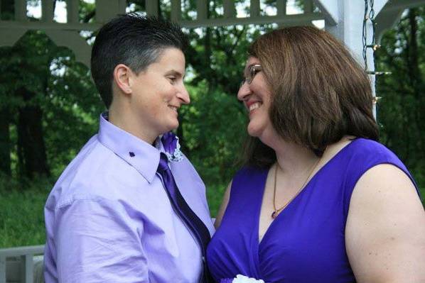 At Hien and Sarah's civil union ceremony, we did a unity candle ritual indoors after the outdoor ceremony.