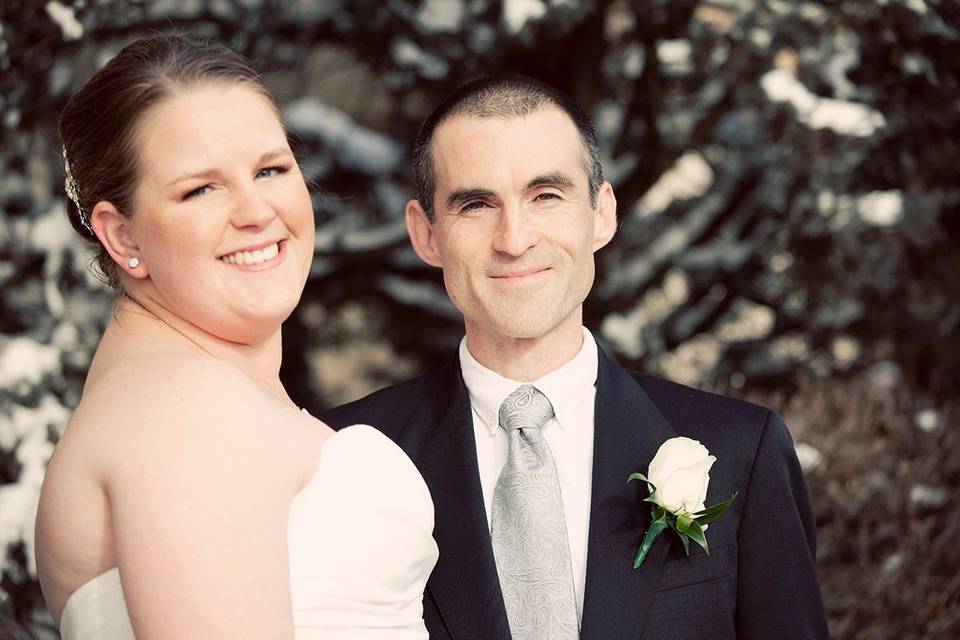 Erica and Matt had their dog read a poem during their ceremony.