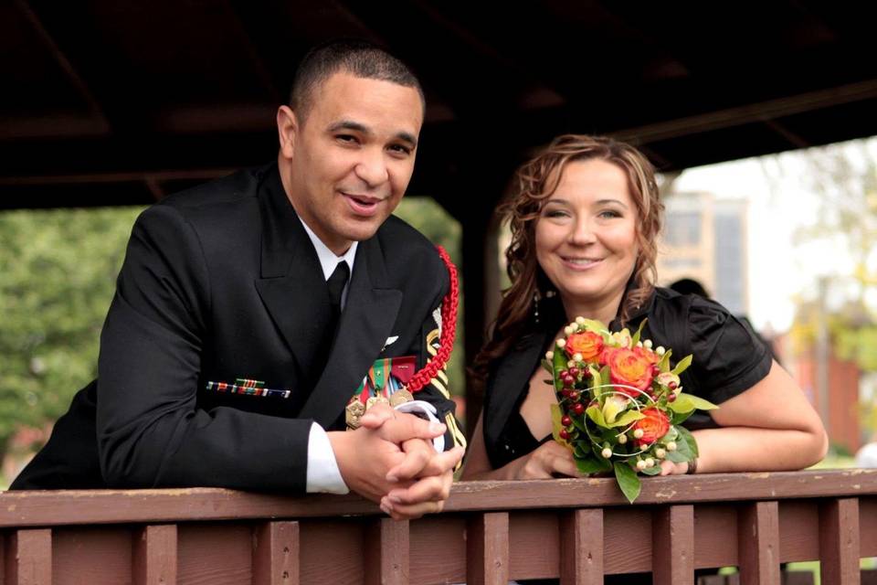 Joe and Sal's ceremony included several friends doing meaningful readings.