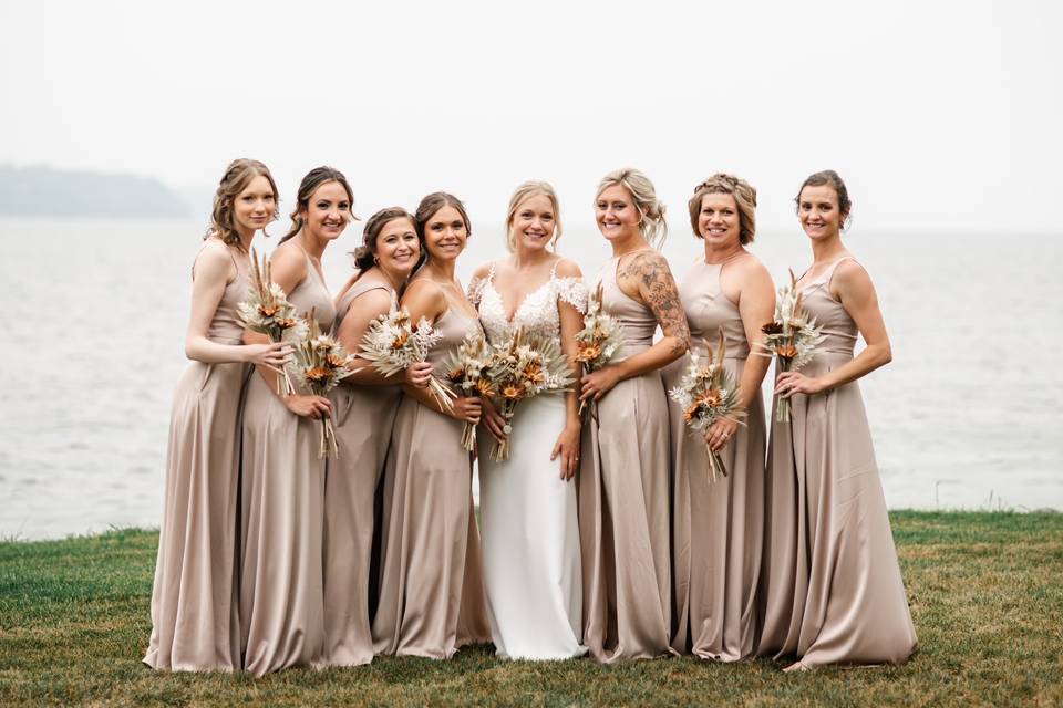 Bride with her bridesmaid