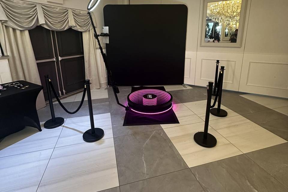360 video booth setup