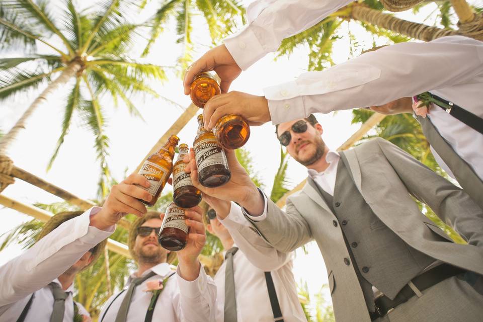 Groomsman at Reception