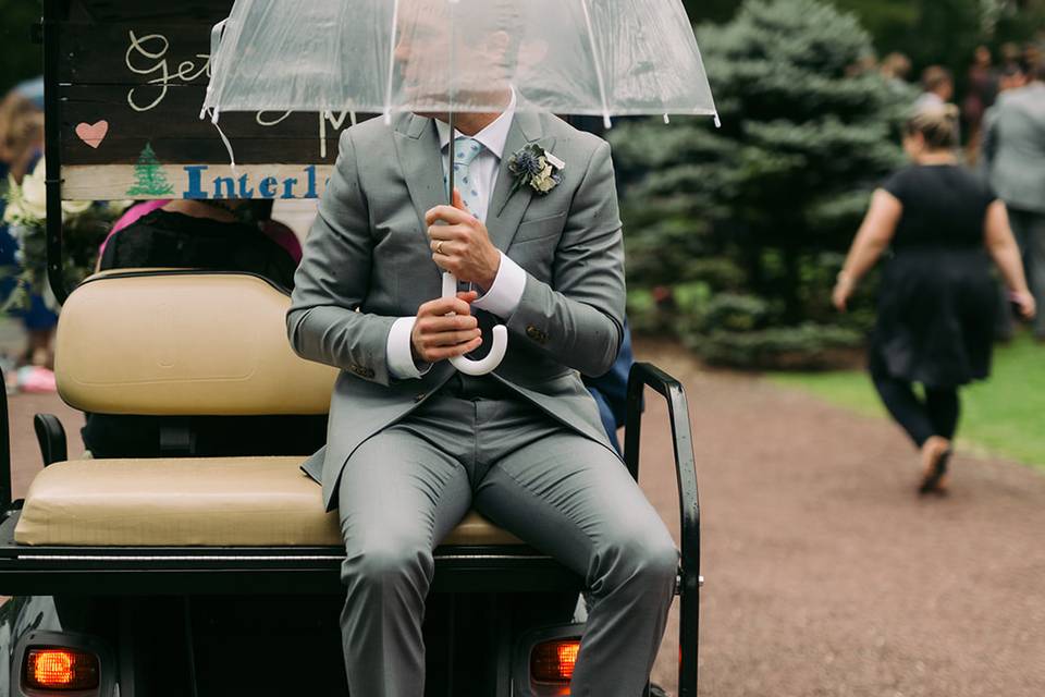 Rainy wedding