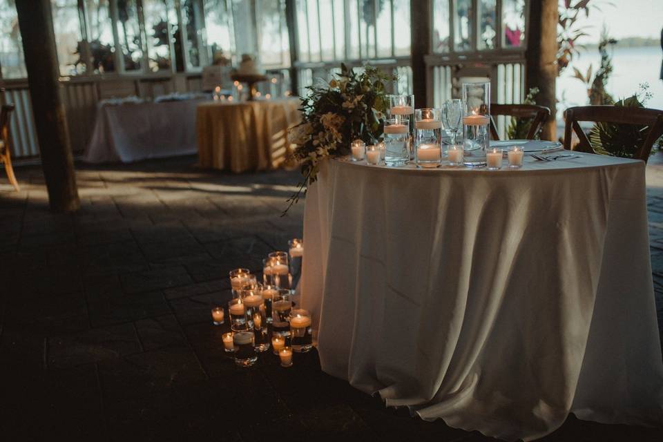 Candlelit Sweetheart Table