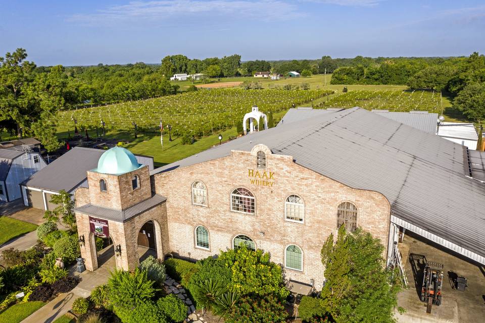 Aerial View of the vineyard