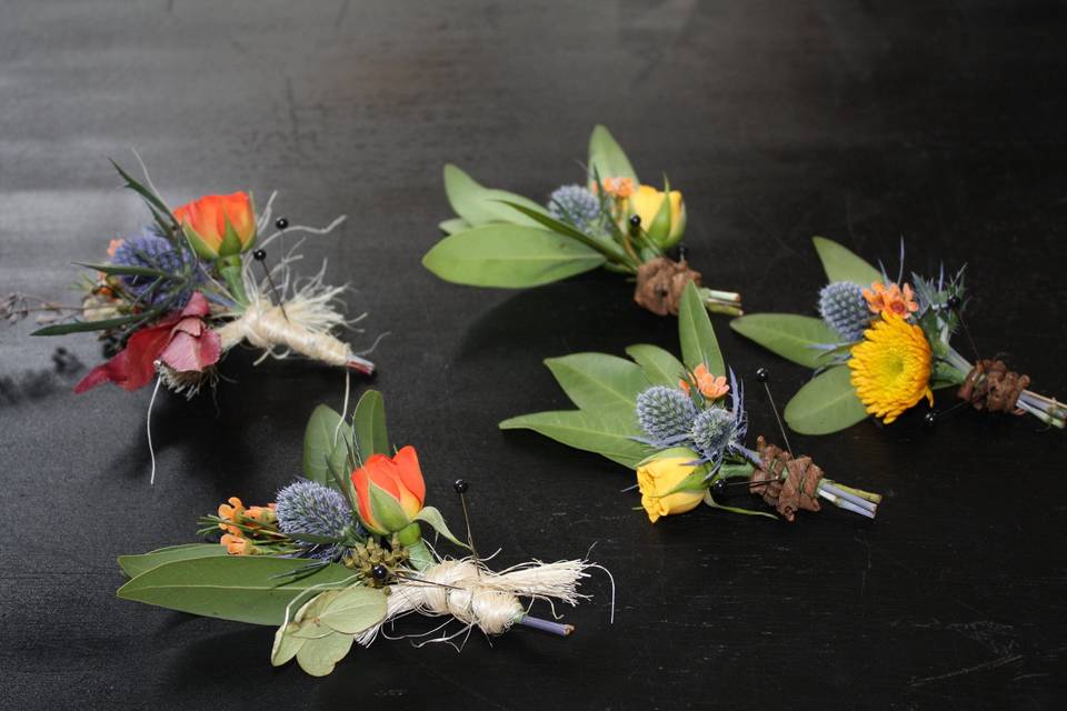 Fall boutonnieres