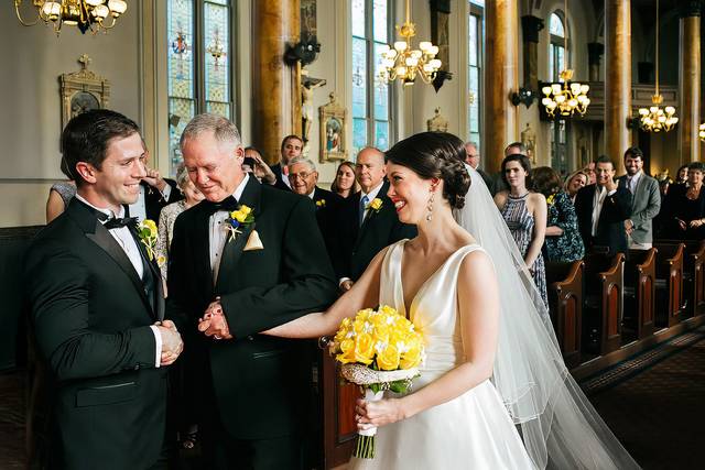 Dad walk down the aisle