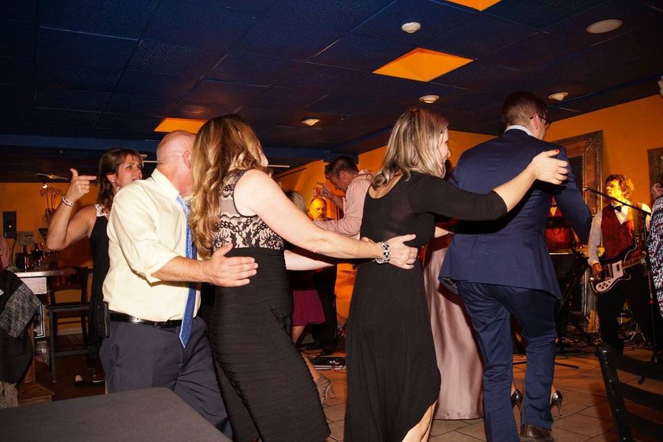 Guests dancing