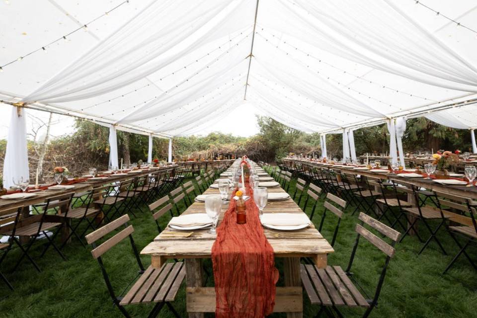 Rustic Wood Tables and Chairs