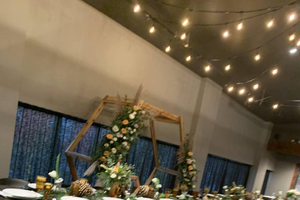 Rustic wood tables