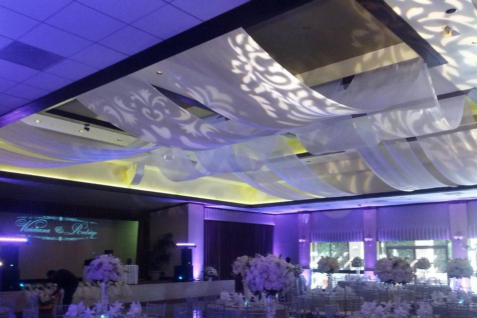 Long Beach Wedding at The Grand Long Beach Event Center. Uplighting and Monogram Lighting.http://thegrandlb.com/