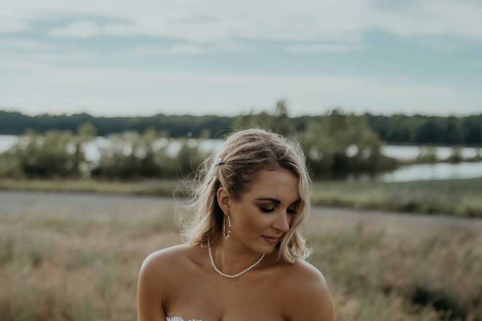 Boho-chic hair and makeup