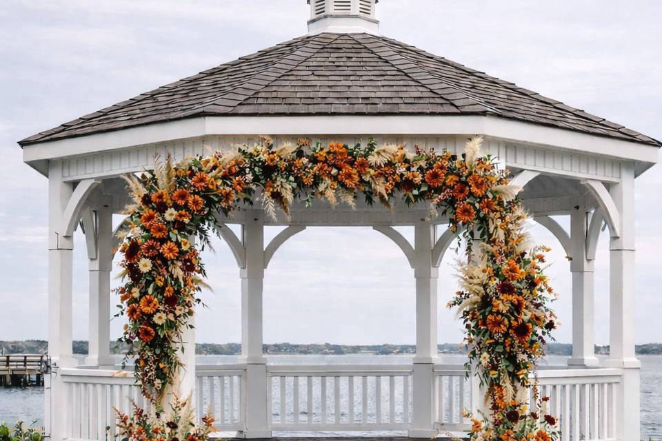 Gazebo arch florals
