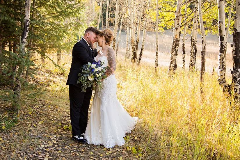 Fall mountain wedding