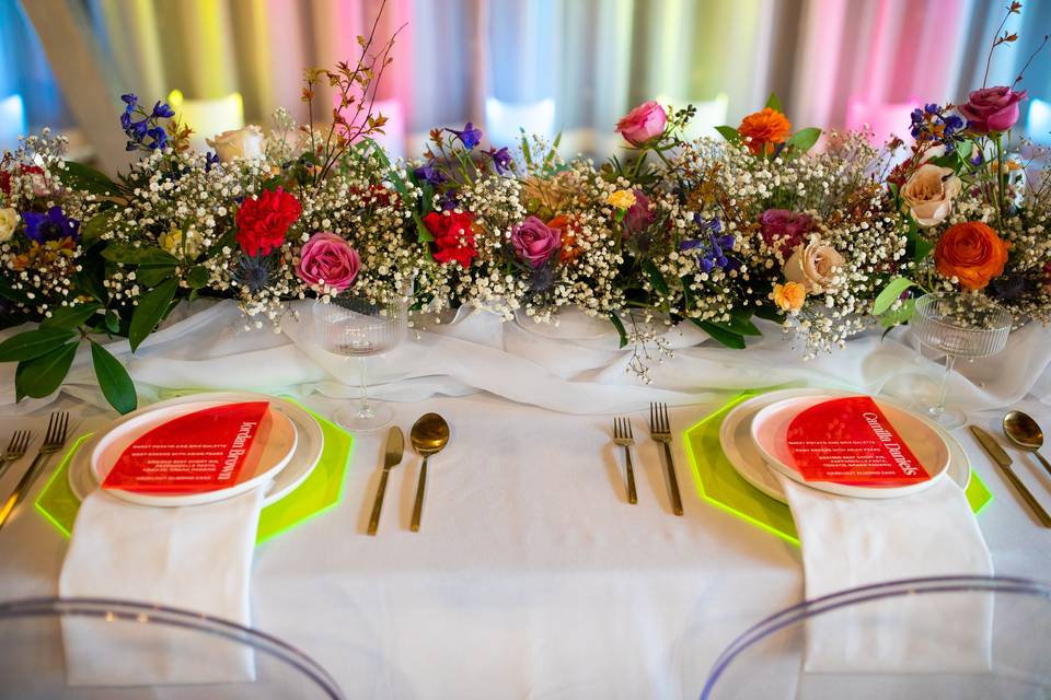 Neon Table Runner