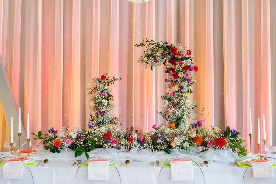 Neon Arch and Table Runner