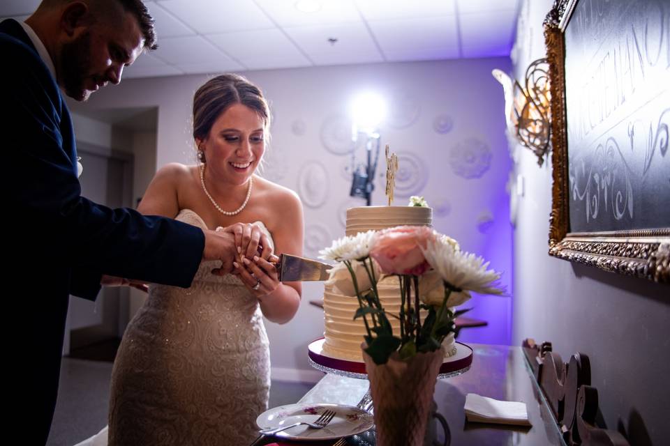 Cutting the cake