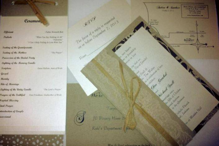 Handmade pocket invitation