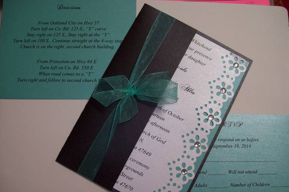 Handmade pocket invitation