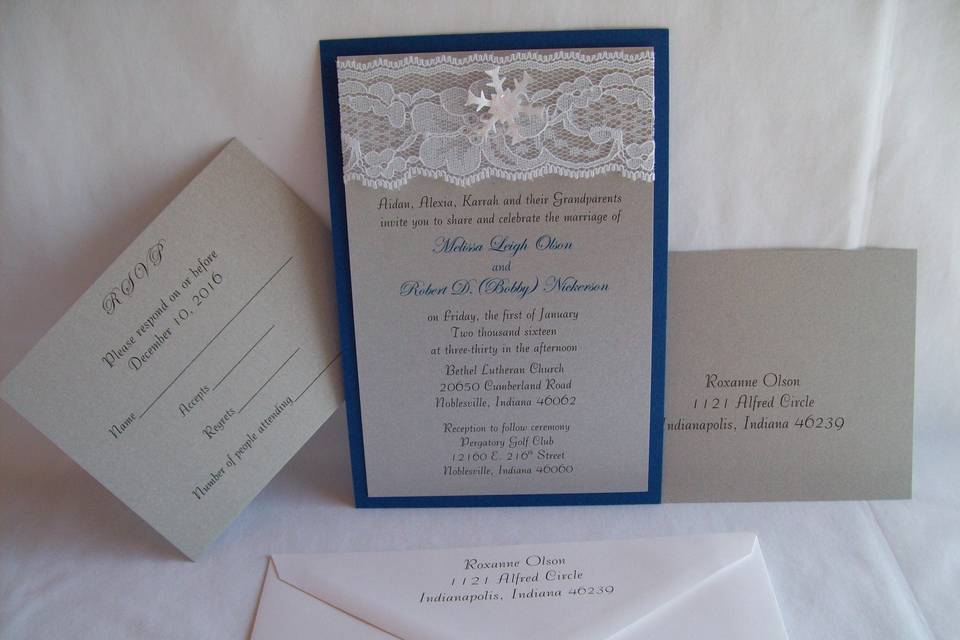 Winter wedding invitation