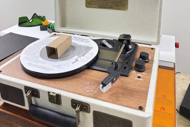 Custom Record Player plaque