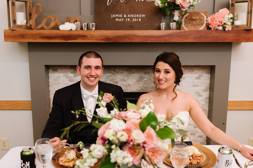 Sweetheart table decor