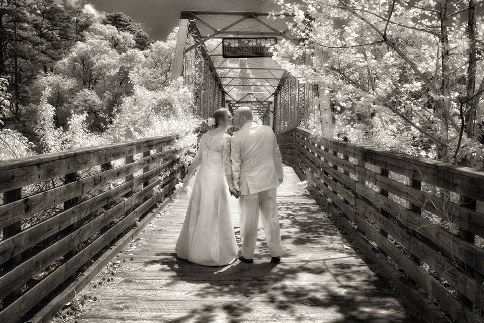 Black and white couple photo