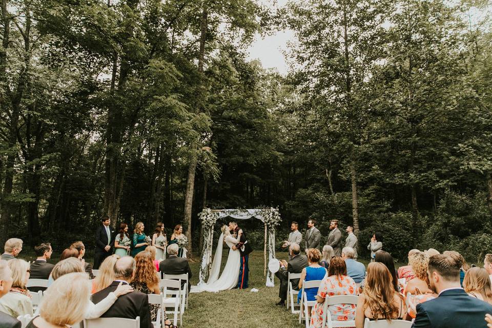 Outdoor wedding ceremony