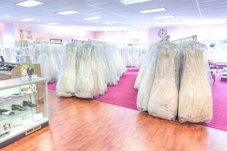 Wedding dress display