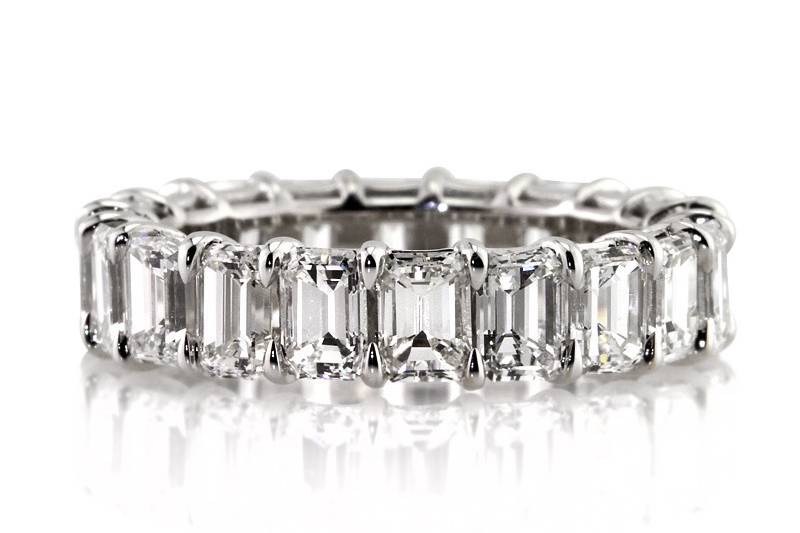 <b>4.75ctw Emerald Cut Diamond Eternity Band</b><br>
This sensational well matched emerald cut diamond eternity band will look great alone or paired with an engagement ring.