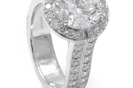 Pave diamond ring