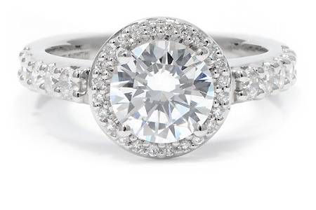 Pave engagement ring