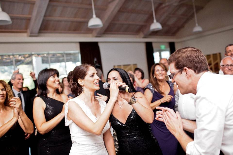 Bride singing