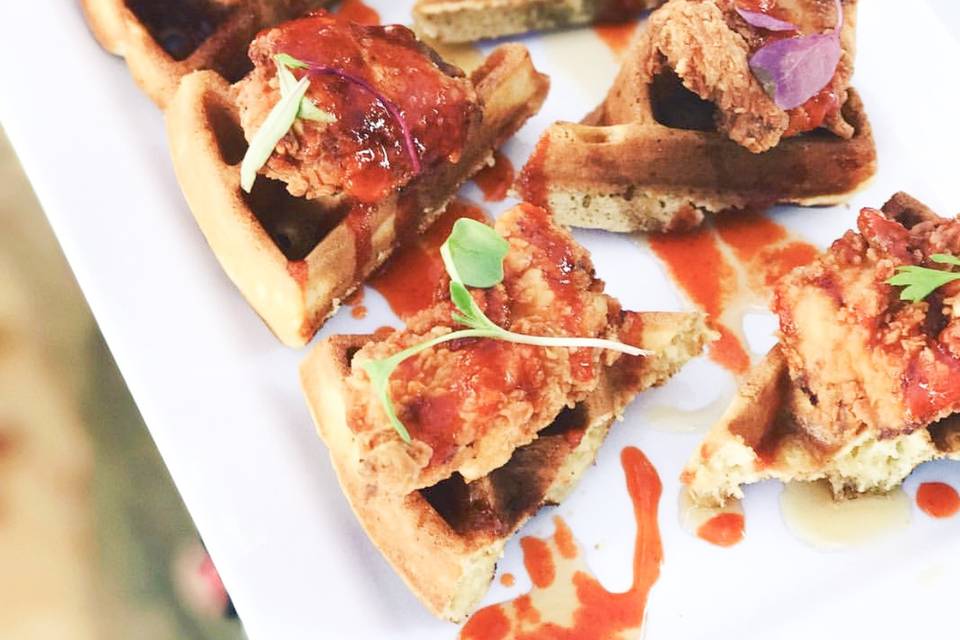 Chicken and Waffle Bites