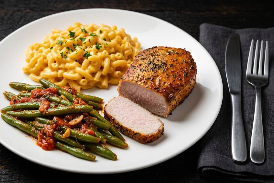 Baked Bacon Salmon Plate