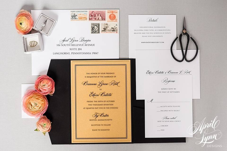 Simple wedding invitation