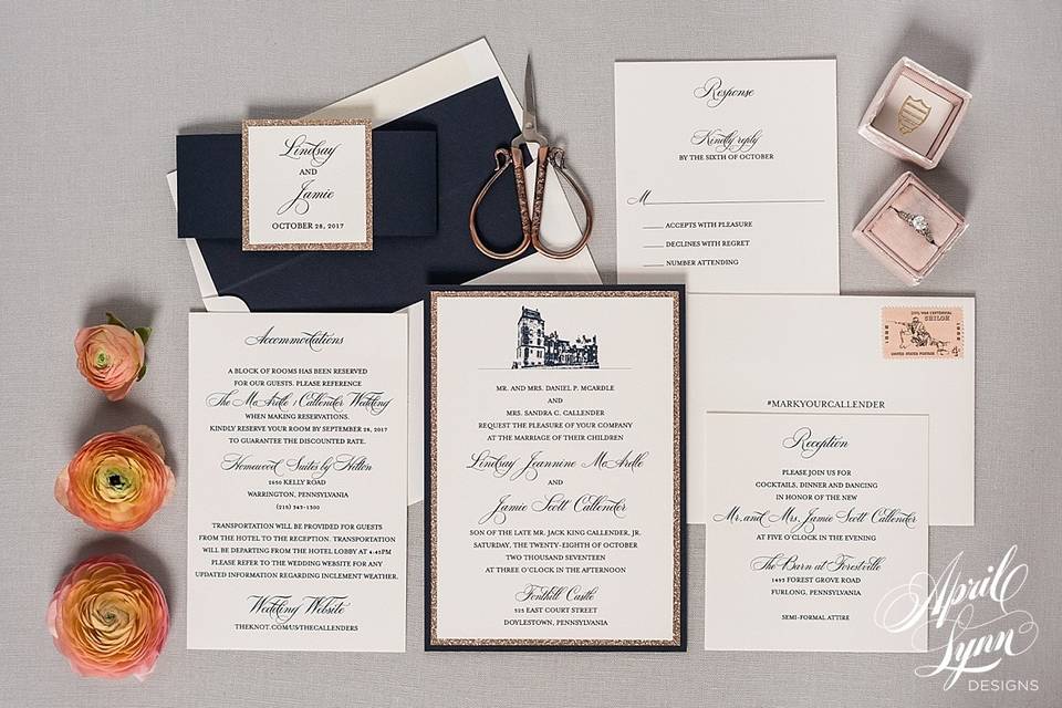 Simple wedding invitation