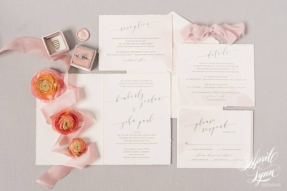 Minimalist wedding invitation