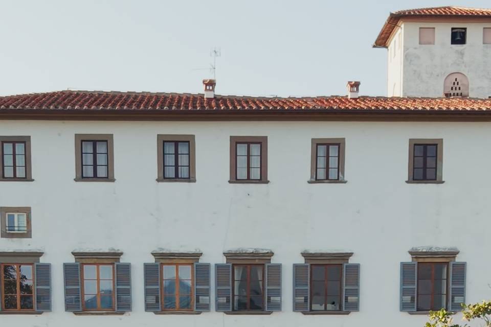 Drone view in Villa Corsini