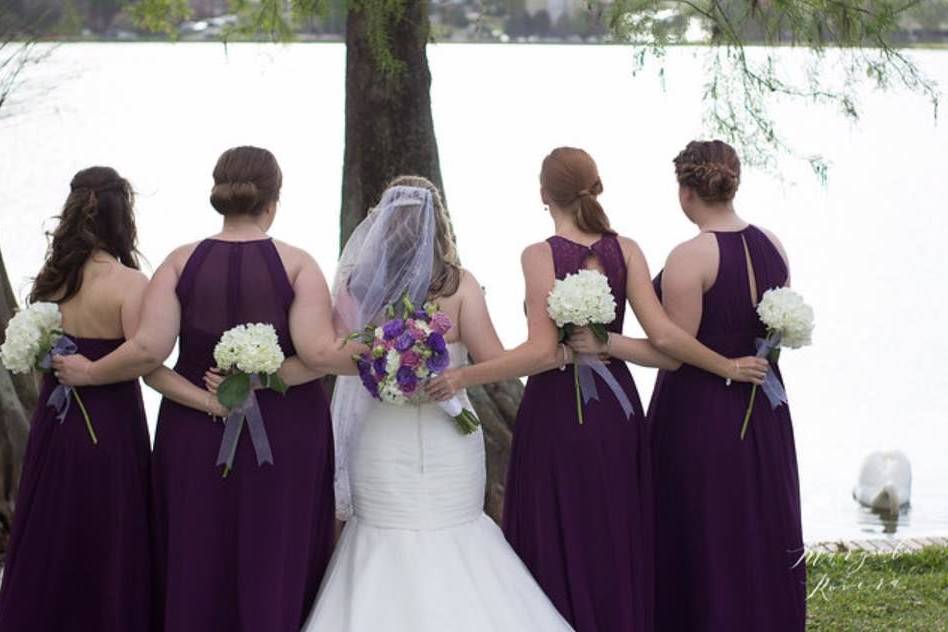 Wedding: Joerin WeddingLocation: Junior League of Greater Lakeland FL​Photographer: Maryel Rivera Photography​Bridal Party Hair: Chelsea Mansfield Hair​