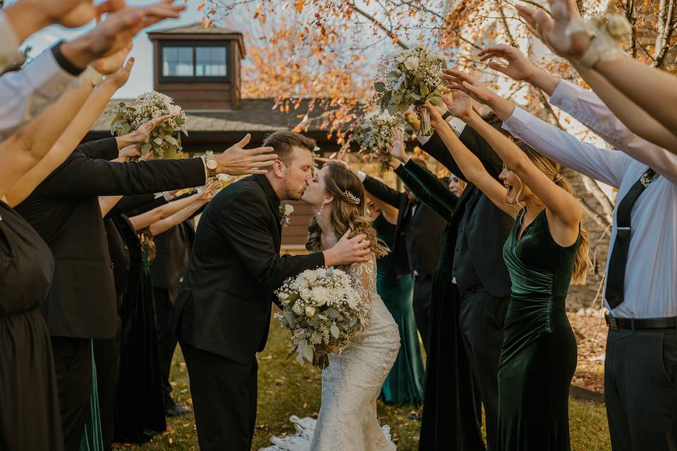 Wedding Party Outside