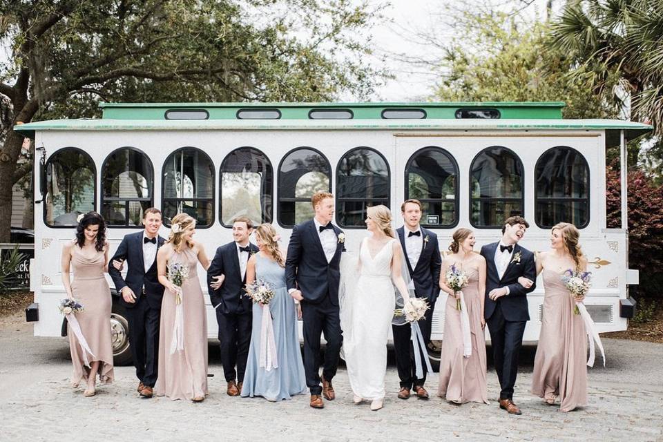 The Wedding Party with Trolley