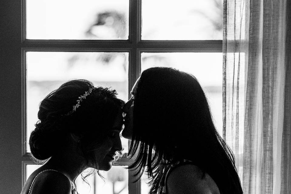 Bride getting ready