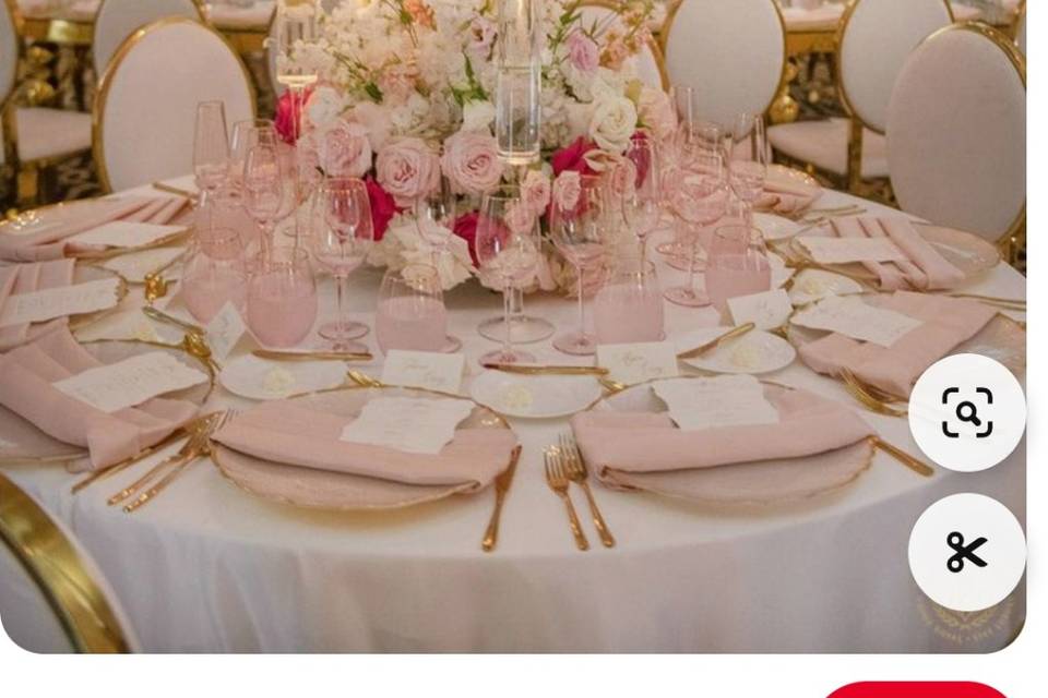Erica's wedding setup