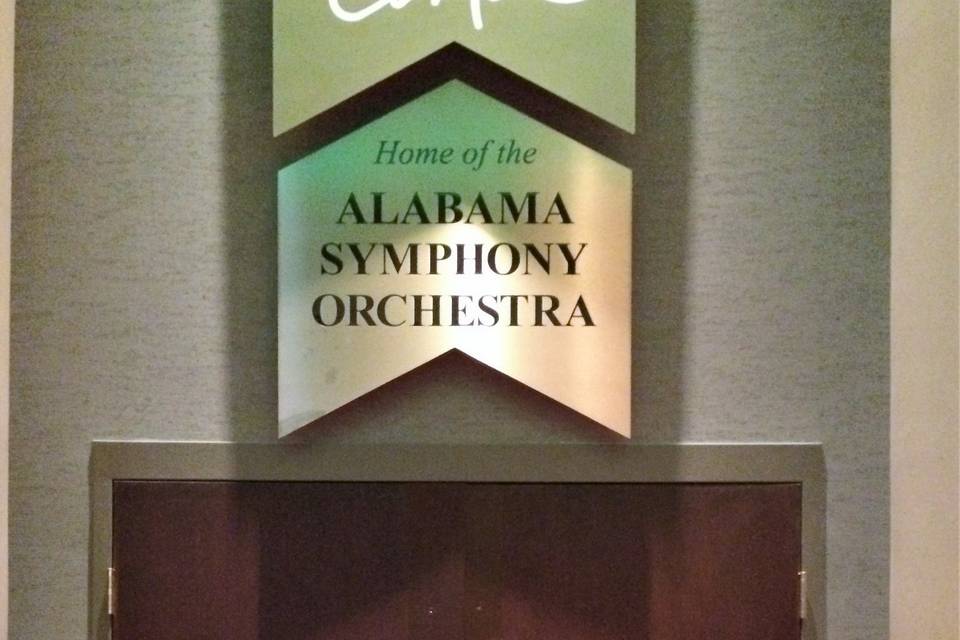 Substituting for the Alabama Symphony Orchestra's harpist