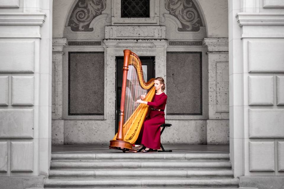 Brittany Burns, Harpist